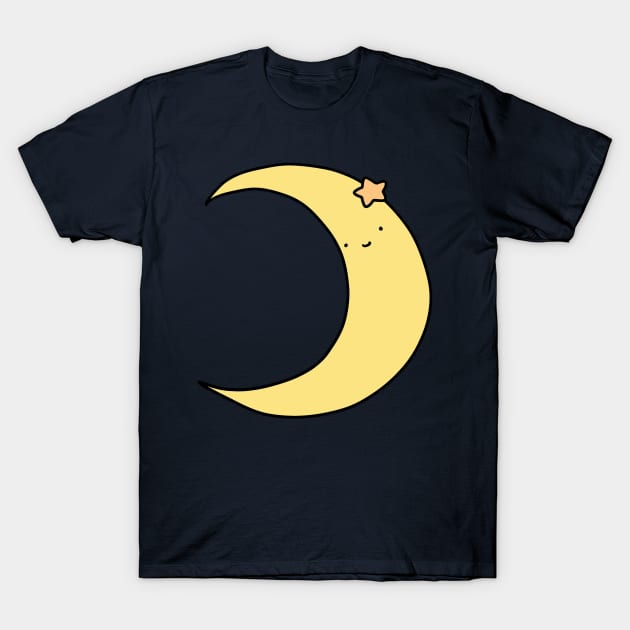 Cute Crescent Moon T-Shirt by saradaboru